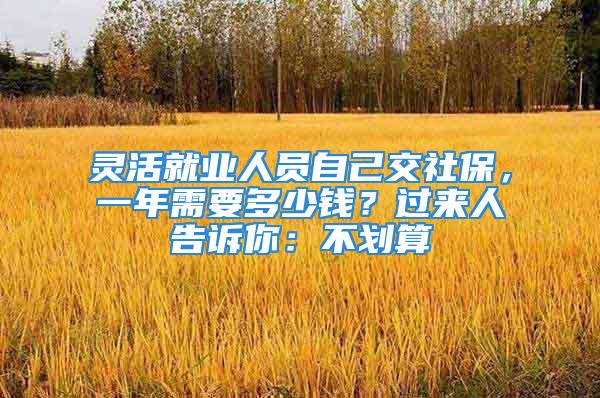 靈活就業(yè)人員自己交社保，一年需要多少錢？過來人告訴你：不劃算