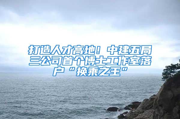 打造人才高地！中建五局三公司首個博士工作室落戶“換乘之王”