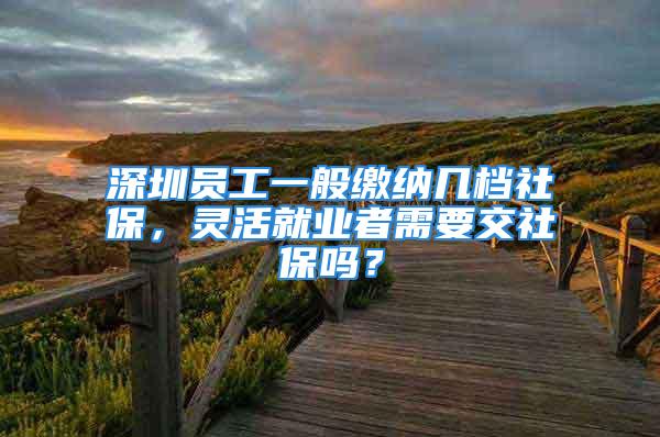 深圳員工一般繳納幾檔社保，靈活就業(yè)者需要交社保嗎？