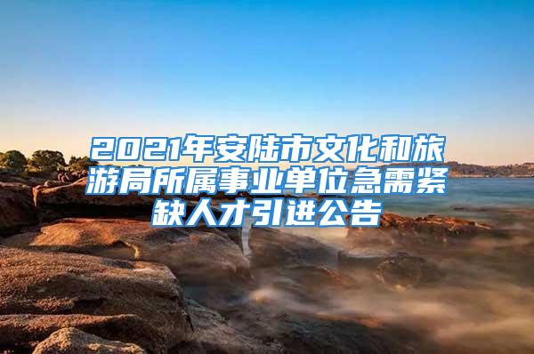 2021年安陸市文化和旅游局所屬事業(yè)單位急需緊缺人才引進公告