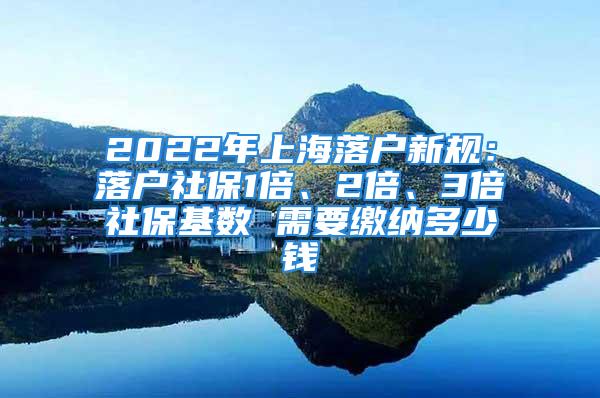 2022年上海落戶新規(guī)：落戶社保1倍、2倍、3倍社?；鶖?shù) 需要繳納多少錢