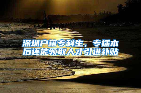 深圳戶籍?？粕瑢２灞竞筮€能領(lǐng)取人才引進補貼