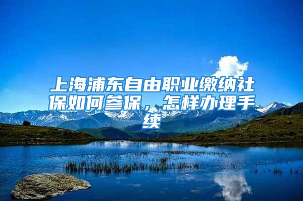 上海浦東自由職業(yè)繳納社保如何參保，怎樣辦理手續(xù)