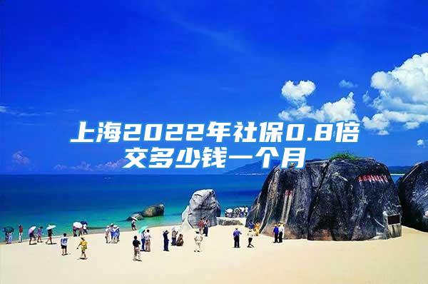 上海2022年社保0.8倍交多少錢一個月