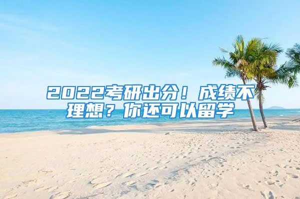 2022考研出分！成績不理想？你還可以留學(xué)