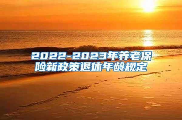 2022-2023年養(yǎng)老保險新政策退休年齡規(guī)定