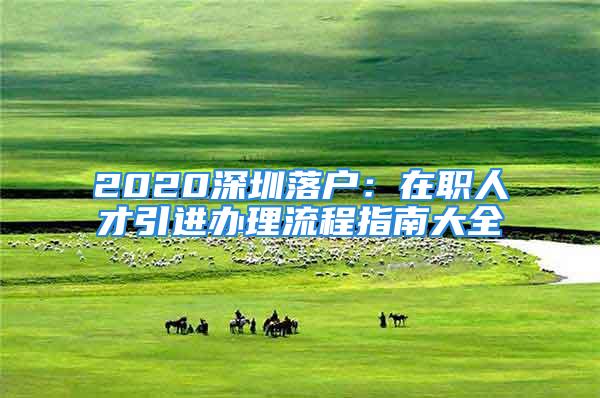 2020深圳落戶：在職人才引進辦理流程指南大全