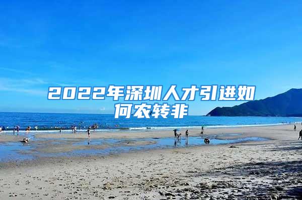 2022年深圳人才引進(jìn)如何農(nóng)轉(zhuǎn)非