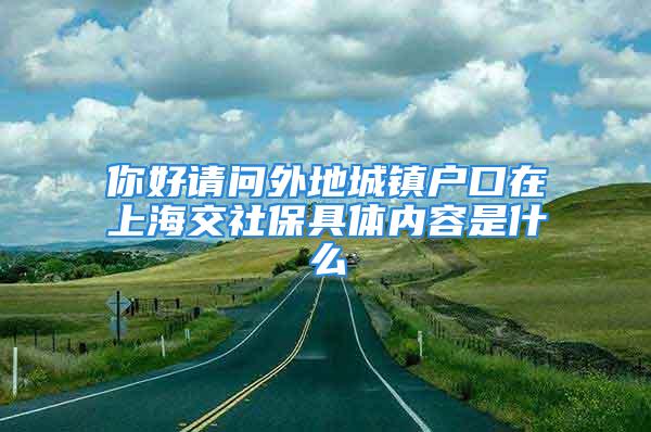 你好請(qǐng)問外地城鎮(zhèn)戶口在上海交社保具體內(nèi)容是什么