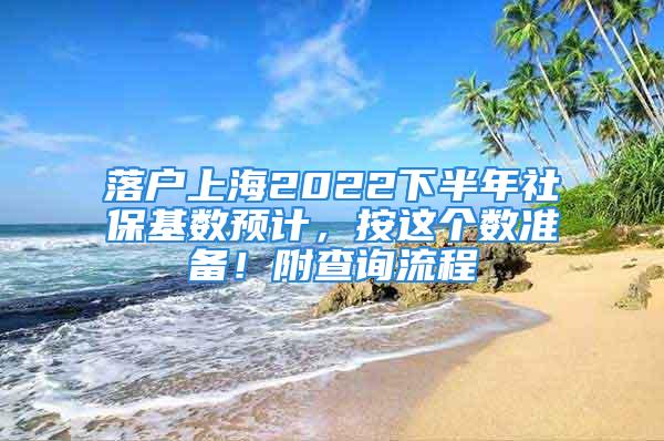 落戶上海2022下半年社?；鶖?shù)預(yù)計(jì)，按這個(gè)數(shù)準(zhǔn)備！附查詢流程