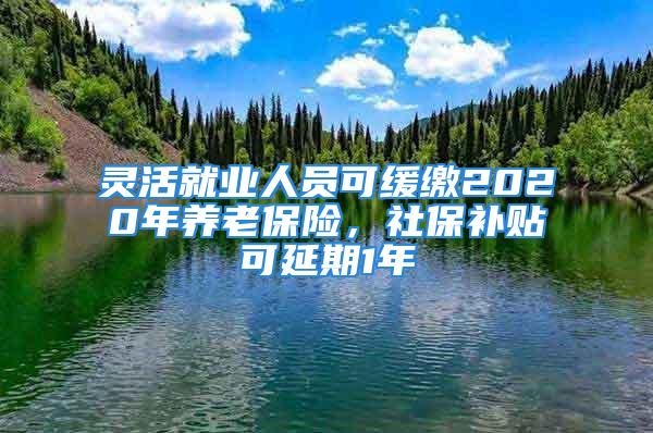 靈活就業(yè)人員可緩繳2020年養(yǎng)老保險(xiǎn)，社保補(bǔ)貼可延期1年