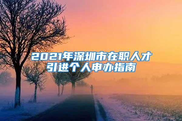 2021年深圳市在職人才引進(jìn)個人申辦指南