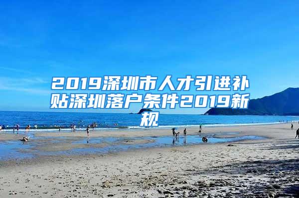 2019深圳市人才引進(jìn)補(bǔ)貼深圳落戶條件2019新規(guī)