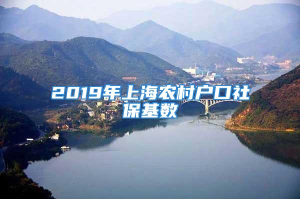 2019年上海農(nóng)村戶口社保基數(shù)