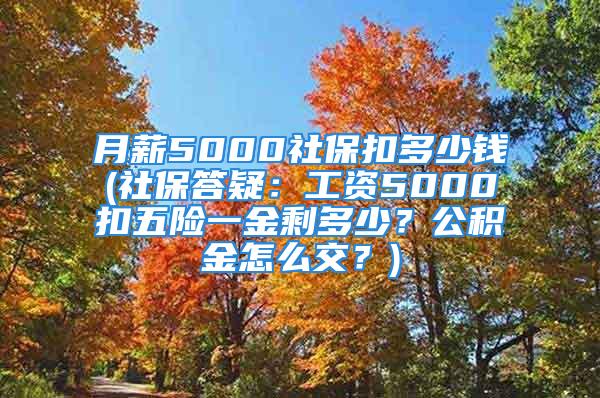 月薪5000社?？鄱嗌馘X(qián)(社保答疑：工資5000扣五險(xiǎn)一金剩多少？公積金怎么交？)