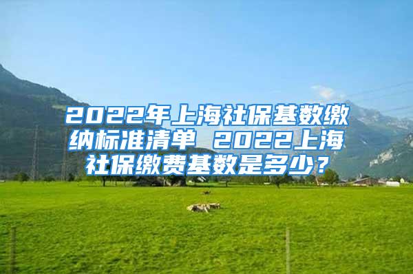 2022年上海社保基數(shù)繳納標(biāo)準(zhǔn)清單 2022上海社保繳費(fèi)基數(shù)是多少？