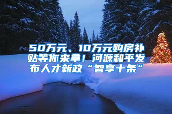 50萬元、10萬元購房補貼等你來拿！河源和平發(fā)布人才新政“智享十條”