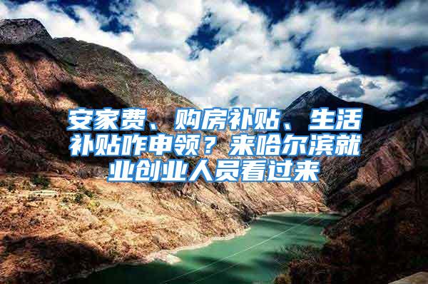 安家費(fèi)、購房補(bǔ)貼、生活補(bǔ)貼咋申領(lǐng)？來哈爾濱就業(yè)創(chuàng)業(yè)人員看過來