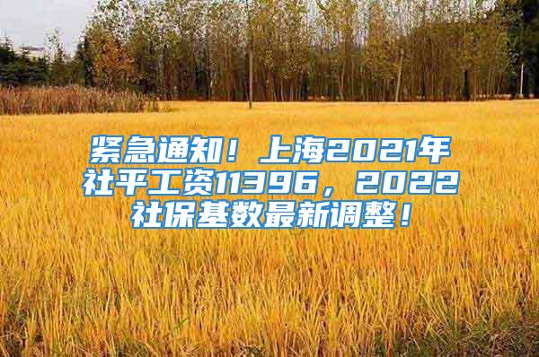 緊急通知！上海2021年社平工資11396，2022社保基數(shù)最新調(diào)整！