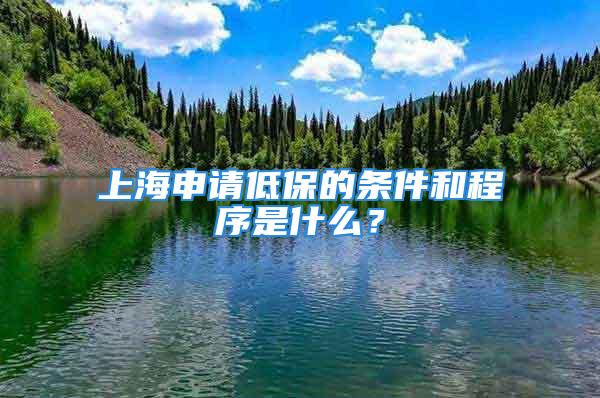 上海申請低保的條件和程序是什么？