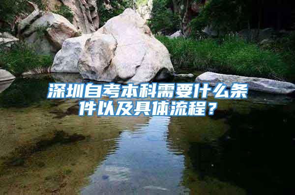 深圳自考本科需要什么條件以及具體流程？