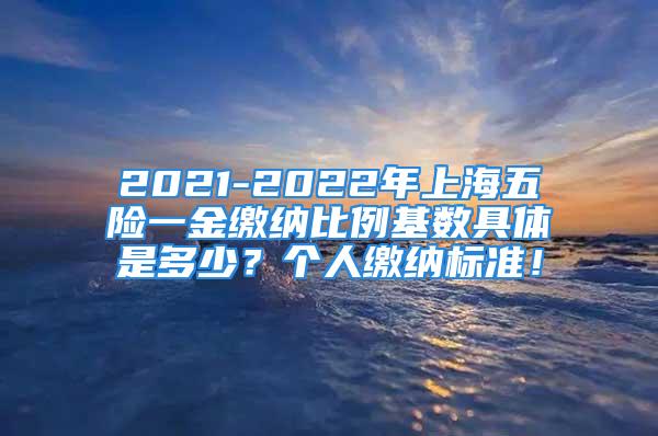 2021-2022年上海五險一金繳納比例基數(shù)具體是多少？個人繳納標準！