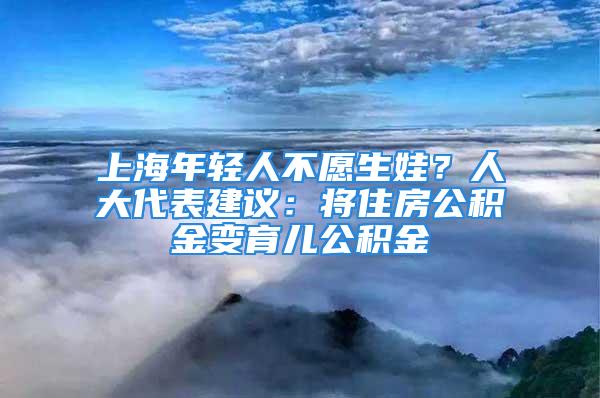 上海年輕人不愿生娃？人大代表建議：將住房公積金變育兒公積金