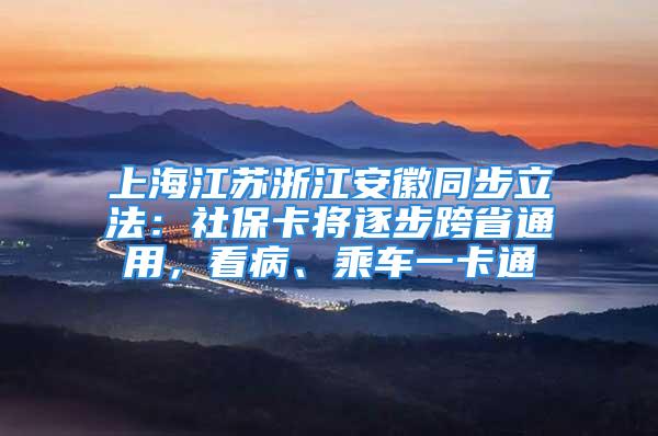 上海江蘇浙江安徽同步立法：社?？▽⒅鸩娇缡⊥ㄓ茫床?、乘車一卡通