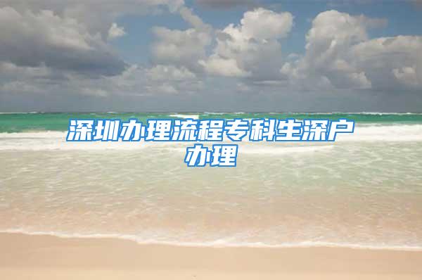 深圳辦理流程?？粕顟艮k理