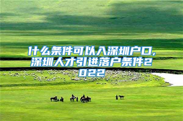 什么條件可以入深圳戶口,深圳人才引進(jìn)落戶條件2022