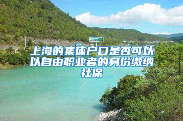 上海的集體戶口是否可以以自由職業(yè)者的身份繳納社保