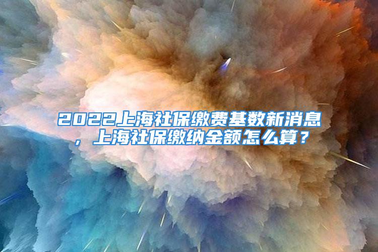 2022上海社保繳費(fèi)基數(shù)新消息，上海社保繳納金額怎么算？