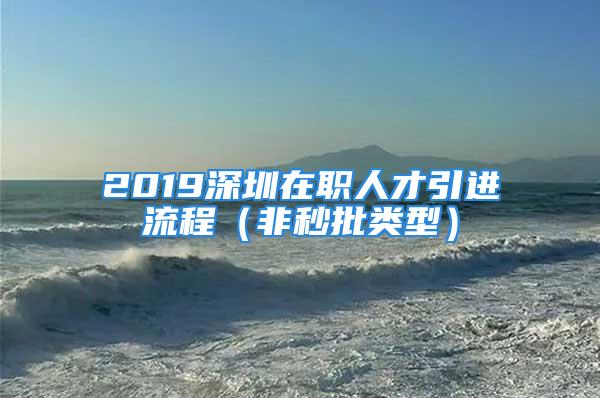 2019深圳在職人才引進流程（非秒批類型）