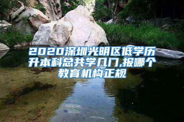 2020深圳光明區(qū)低學(xué)歷升本科總共學(xué)幾門,報(bào)哪個(gè)教育機(jī)構(gòu)正規(guī)