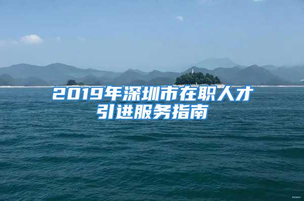 2019年深圳市在職人才引進(jìn)服務(wù)指南