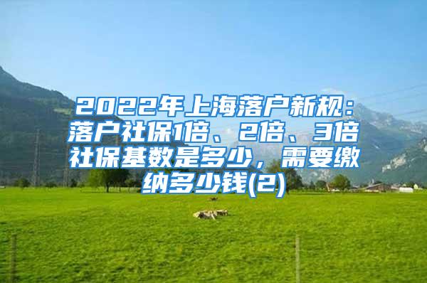 2022年上海落戶新規(guī)：落戶社保1倍、2倍、3倍社?；鶖?shù)是多少，需要繳納多少錢(2)