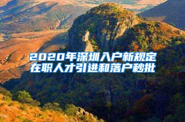 2020年深圳入戶(hù)新規(guī)定在職人才引進(jìn)和落戶(hù)秒批