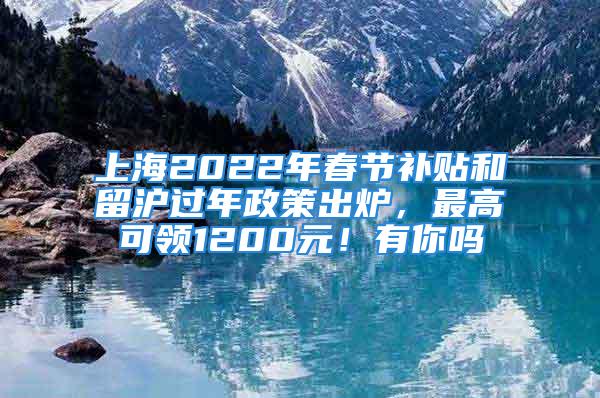 上海2022年春節(jié)補(bǔ)貼和留滬過年政策出爐，最高可領(lǐng)1200元！有你嗎