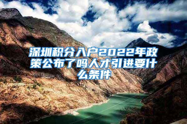 深圳積分入戶2022年政策公布了嗎人才引進(jìn)要什么條件