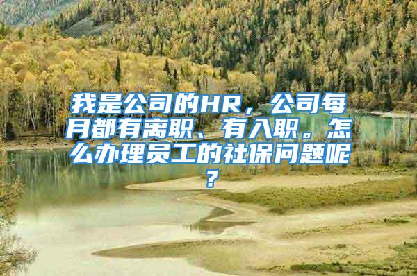 我是公司的HR，公司每月都有離職、有入職。怎么辦理員工的社保問題呢？