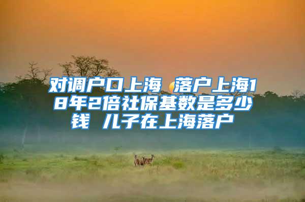 對調(diào)戶口上海 落戶上海18年2倍社保基數(shù)是多少錢 兒子在上海落戶