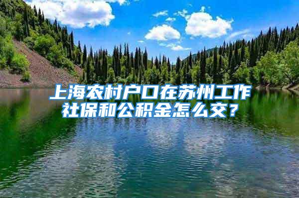 上海農(nóng)村戶口在蘇州工作社保和公積金怎么交？