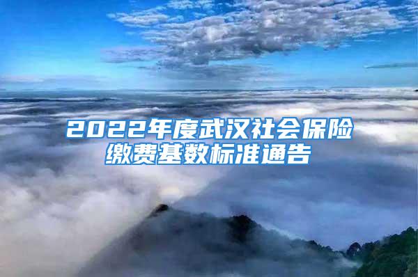 2022年度武漢社會保險(xiǎn)繳費(fèi)基數(shù)標(biāo)準(zhǔn)通告