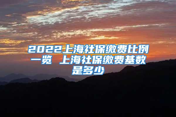 2022上海社保繳費(fèi)比例一覽 上海社保繳費(fèi)基數(shù)是多少