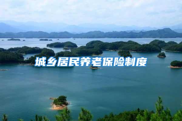 城鄉(xiāng)居民養(yǎng)老保險(xiǎn)制度