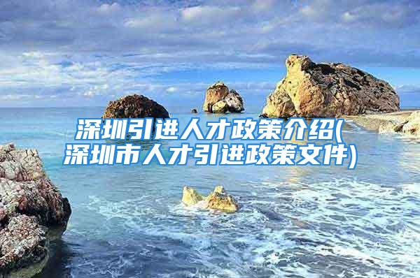 深圳引進(jìn)人才政策介紹(深圳市人才引進(jìn)政策文件)