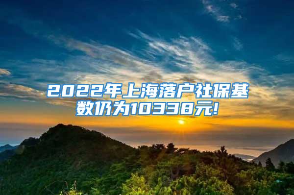 2022年上海落戶社保基數(shù)仍為10338元!