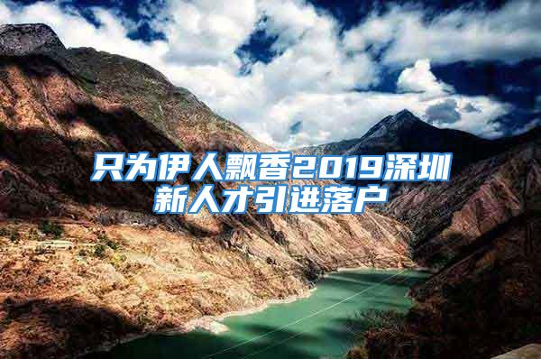 只為伊人飄香2019深圳新人才引進(jìn)落戶