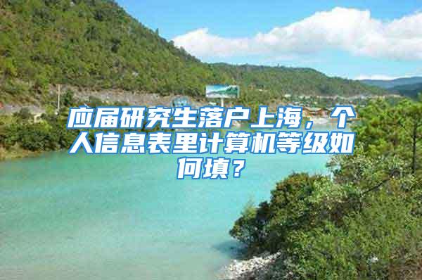 應(yīng)屆研究生落戶上海，個(gè)人信息表里計(jì)算機(jī)等級(jí)如何填？