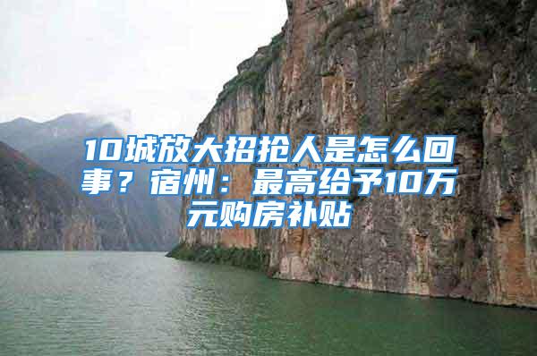 10城放大招搶人是怎么回事？宿州：最高給予10萬元購房補(bǔ)貼